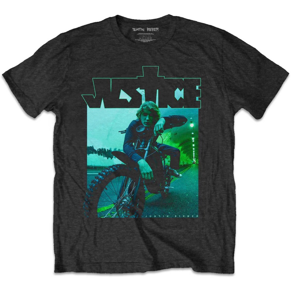 Justin Bieber - Dirt Bike Heren Tshirt - Zwart